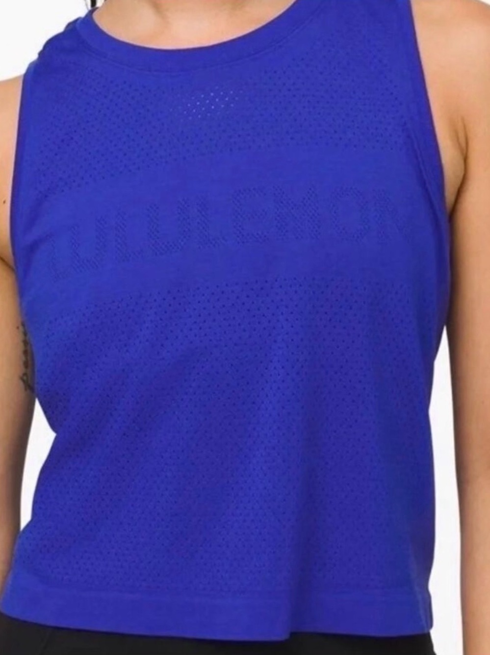 Lululemon Workout Mesh Top - Blue, Sz 4